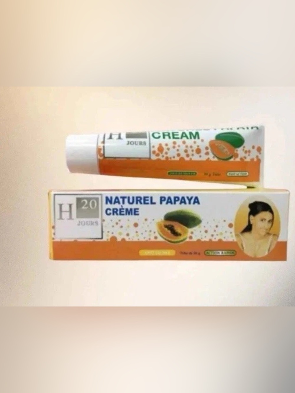 H20 Jours Papaya Extract Face/Body Moisturizer Cream 50g Natural Papain Enzyme